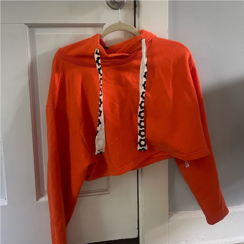 UO cropped orange sweatshirt